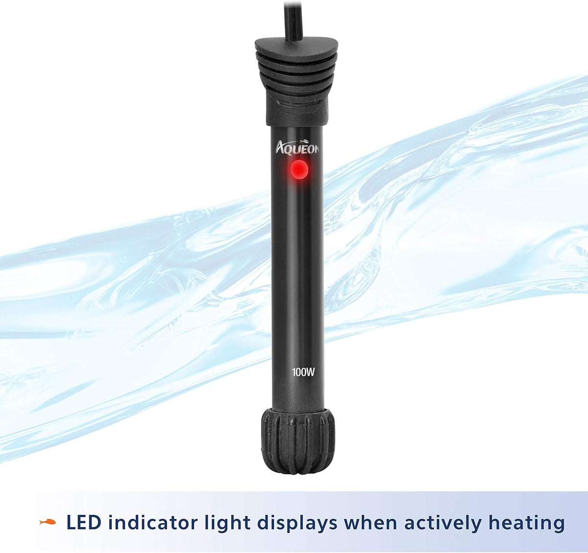 Aquarium Fish Tank Heater, Preset, Up to 30 Gallons, 100 Watts