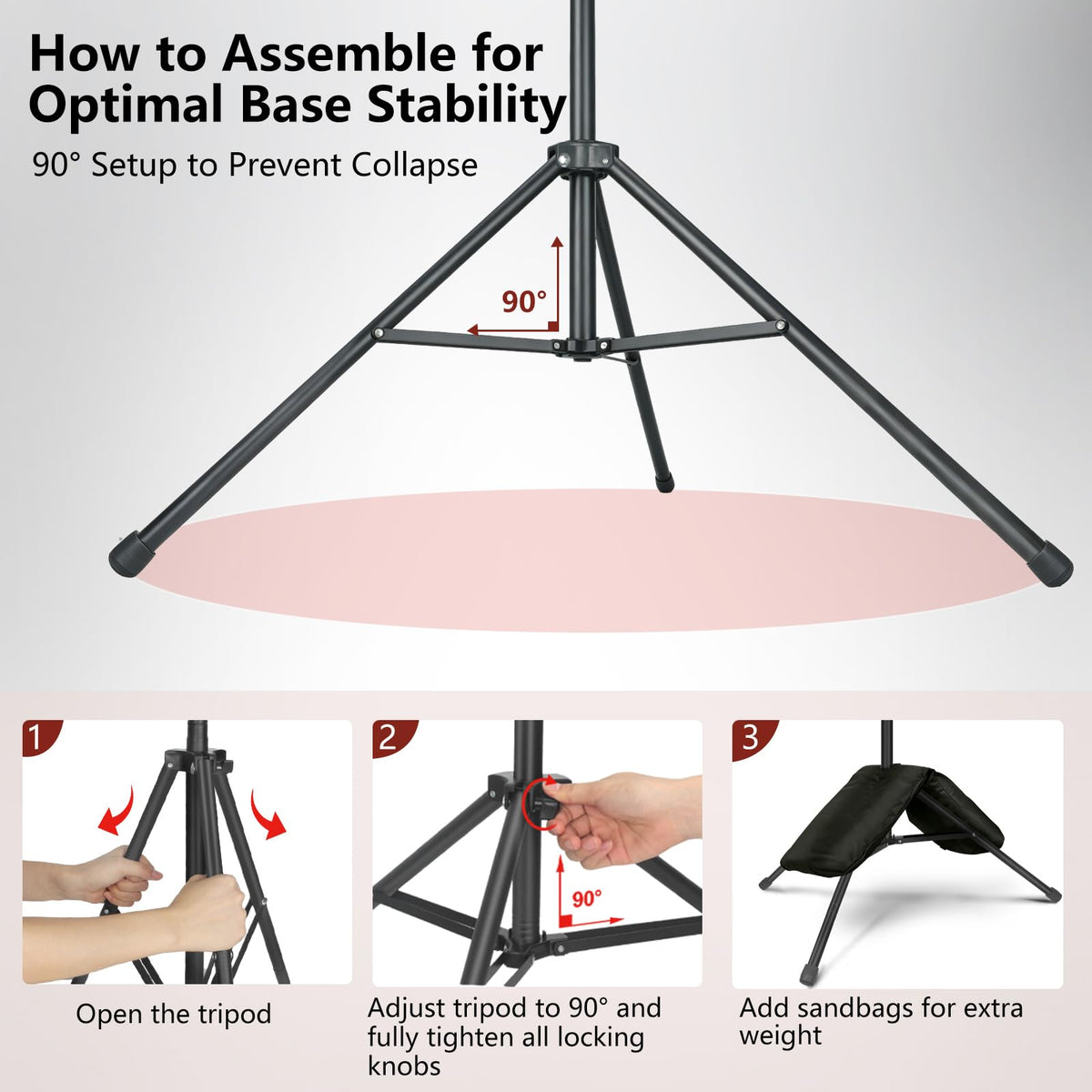 Heavy Duty Backdrop Stand 10×8ft - 7 Optional Widths, Easy Setup