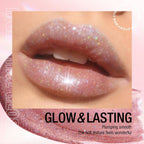 6 Colors Diamond Glitter Lip Gloss Set,Long Lasting High Shine Shimmer Liquid Lipstick Set,Hydrating,Moisturizing Lip
