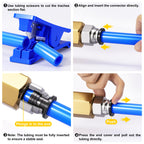 TAILONZ 1/4" Tube OD x 1/4" MNPT Straight Push to Connect Fitting 20Pcs