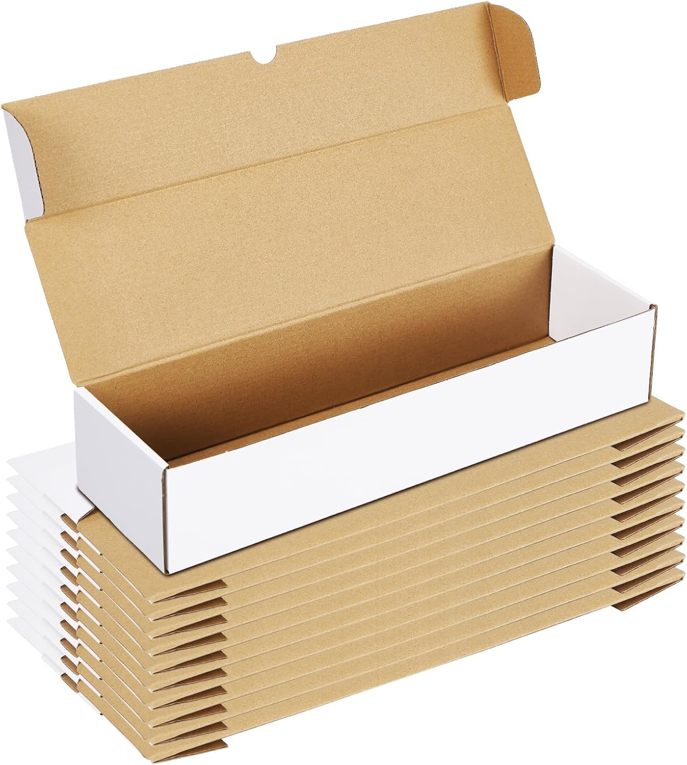 10 Pack Trading Card Cases, White 1100 Count Gaming Card Storage Box for TCG/Magic/Mtg Collection
