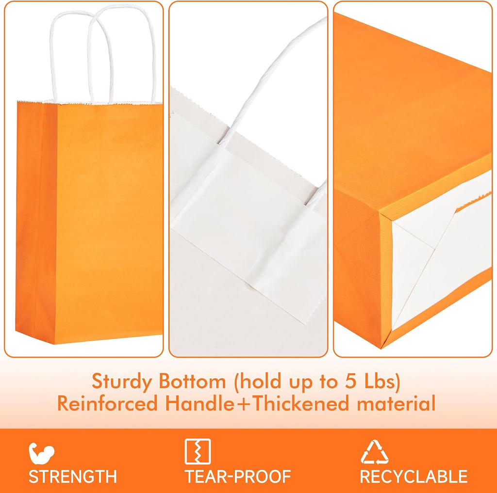 48Pcs Small Paper Gift Bags with Handles,5.8x3.2x8.25 Inch
