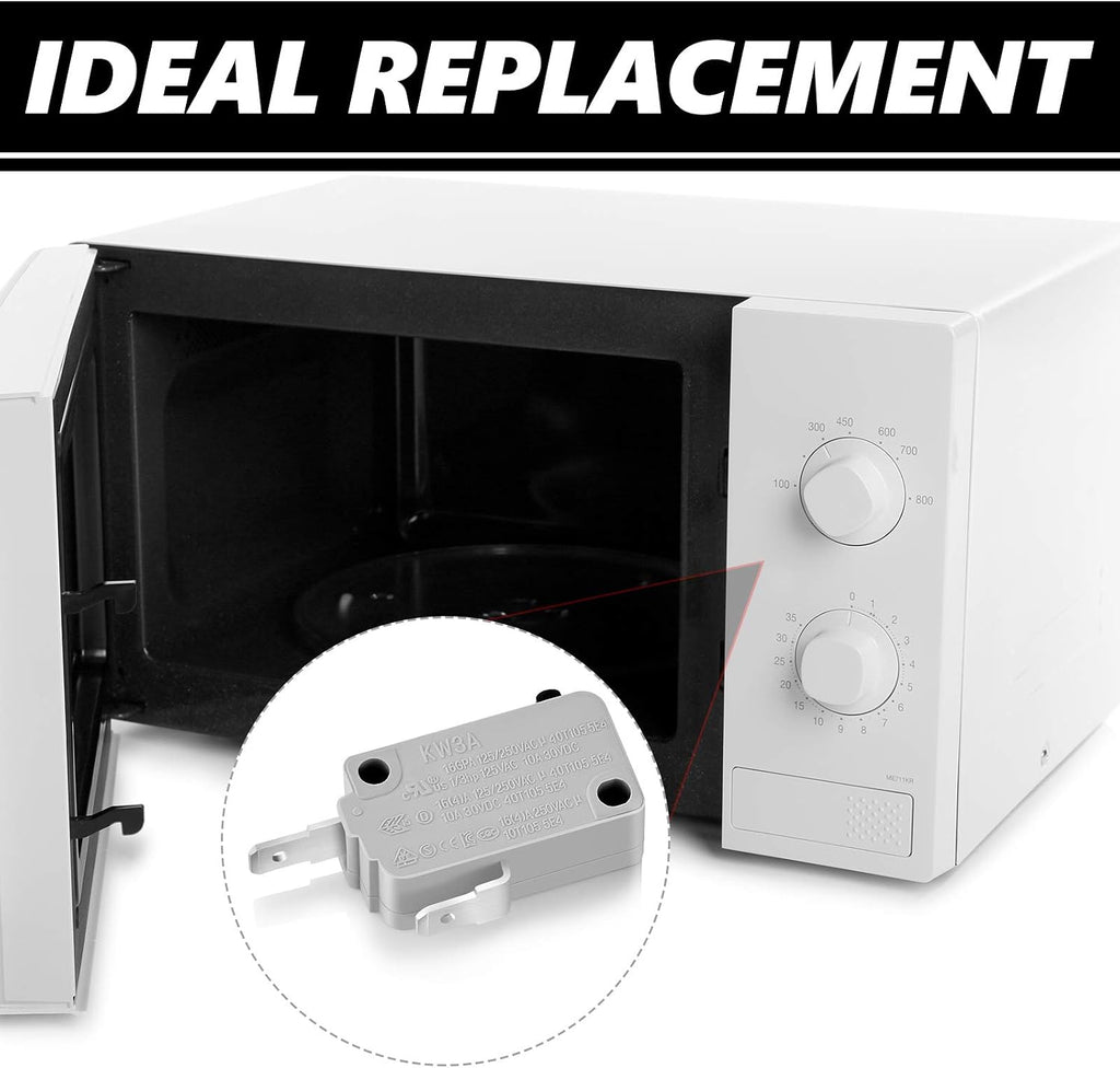 Weewooday 8 Pcs Microwave Oven Door Switch Replacements Part Kw3a Normally Open Normally Close Switches, Compatible with Most Microwave Ovens