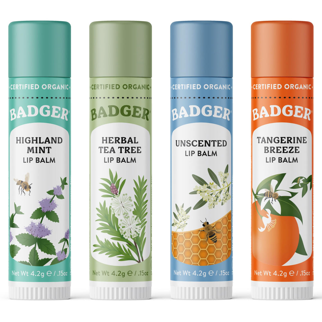 Classic Lip Balm Variety Pack, Green Box, 4-Pack