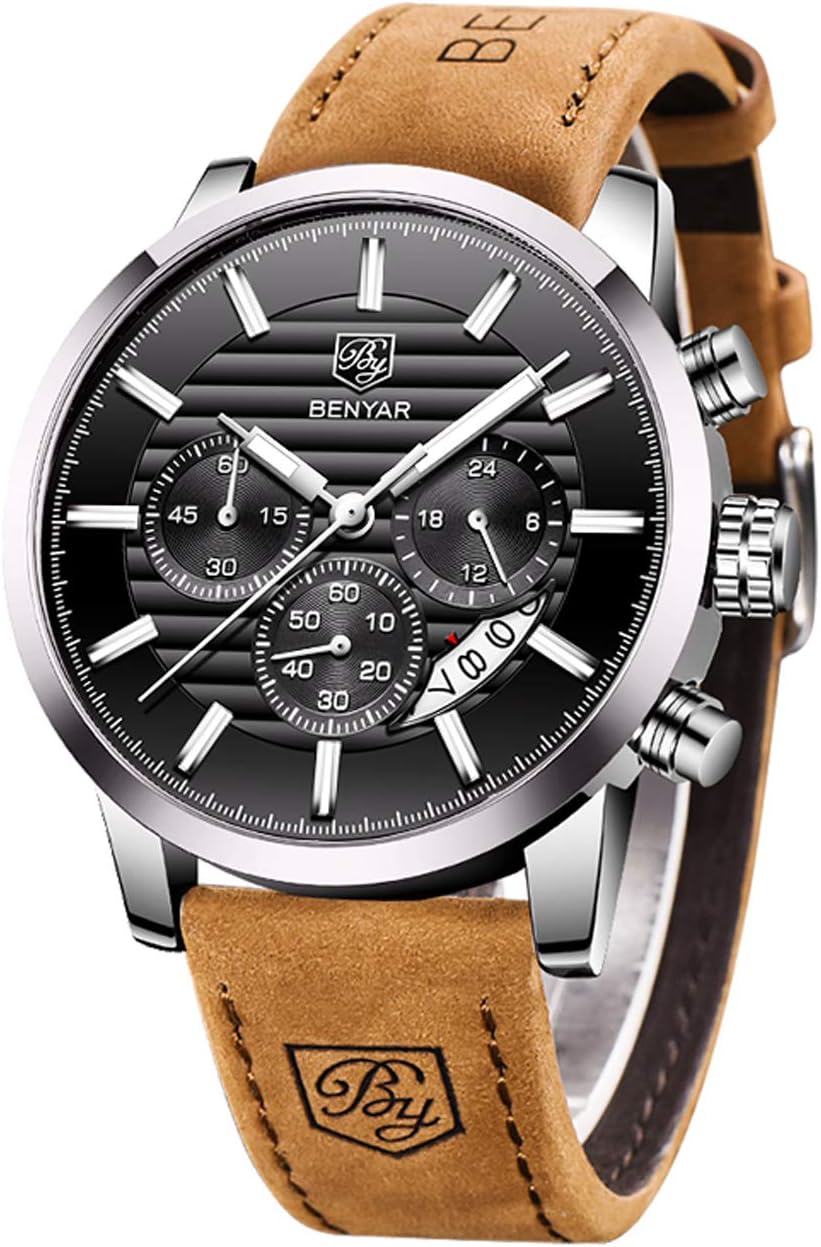 Mens Watches Analog Quartz Chronograph Waterproof Watch for Men | Fashion Business Work Casual Sport Wrist Watches
