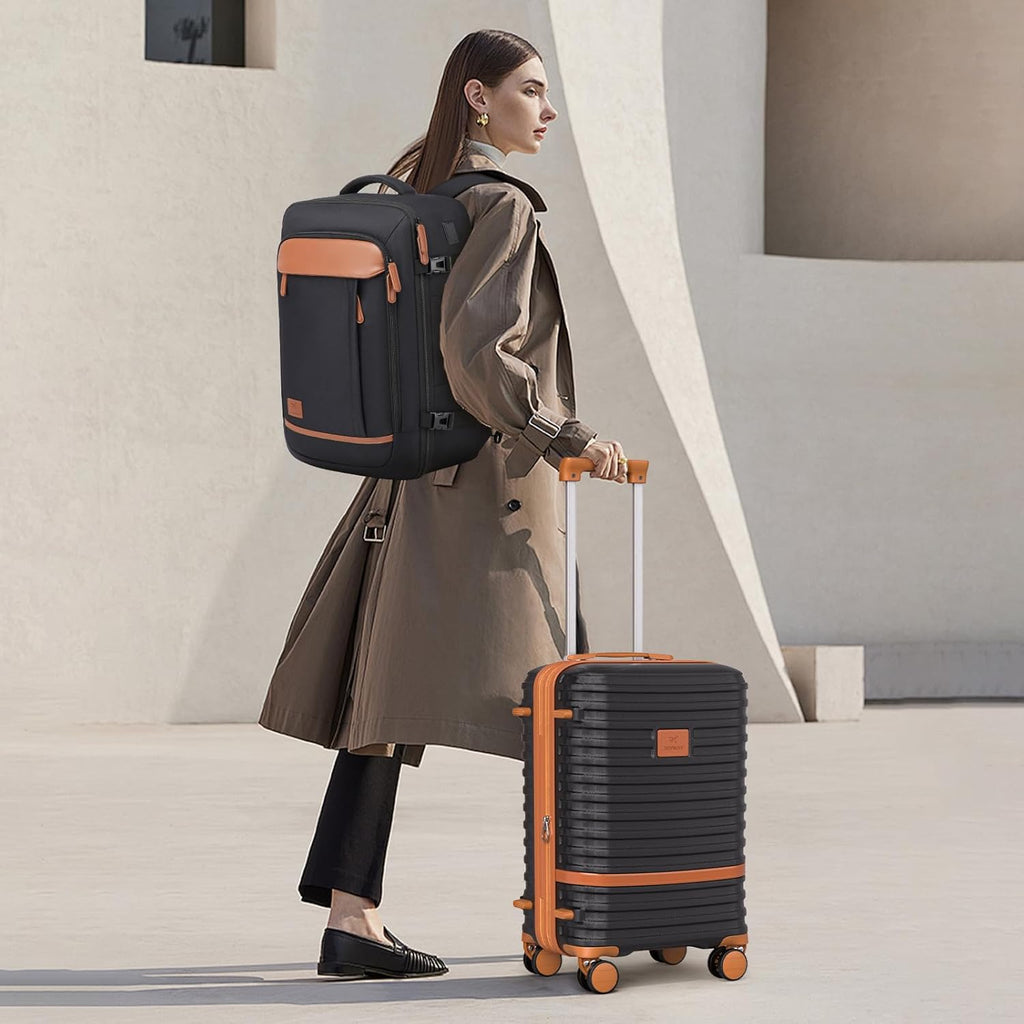 Expandable Luggage Sets 5 Piece, Lightweight Hard Shell Travel Suitcase Set with Spinner Wheels and TSA Lock