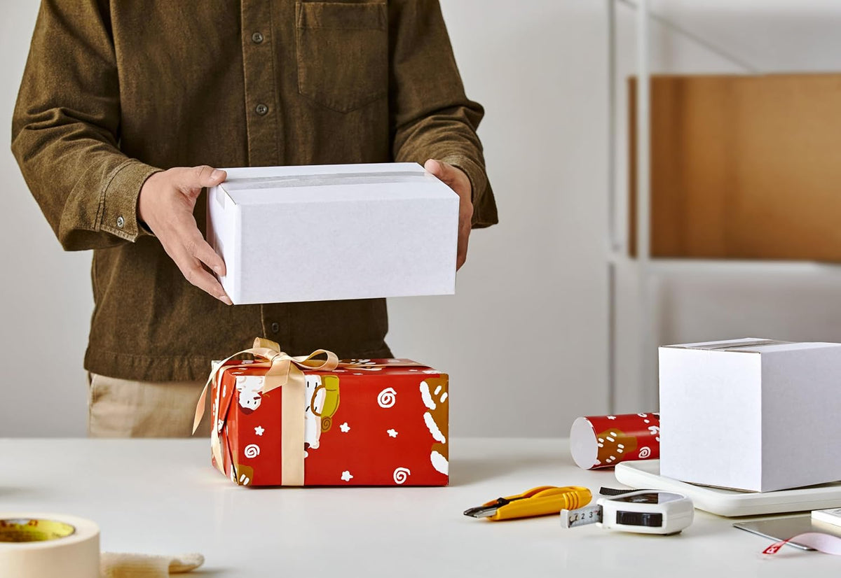 25 Packs Small Shipping Boxes 5X5X5 Inches, White Corrugated Cardboard Boxes