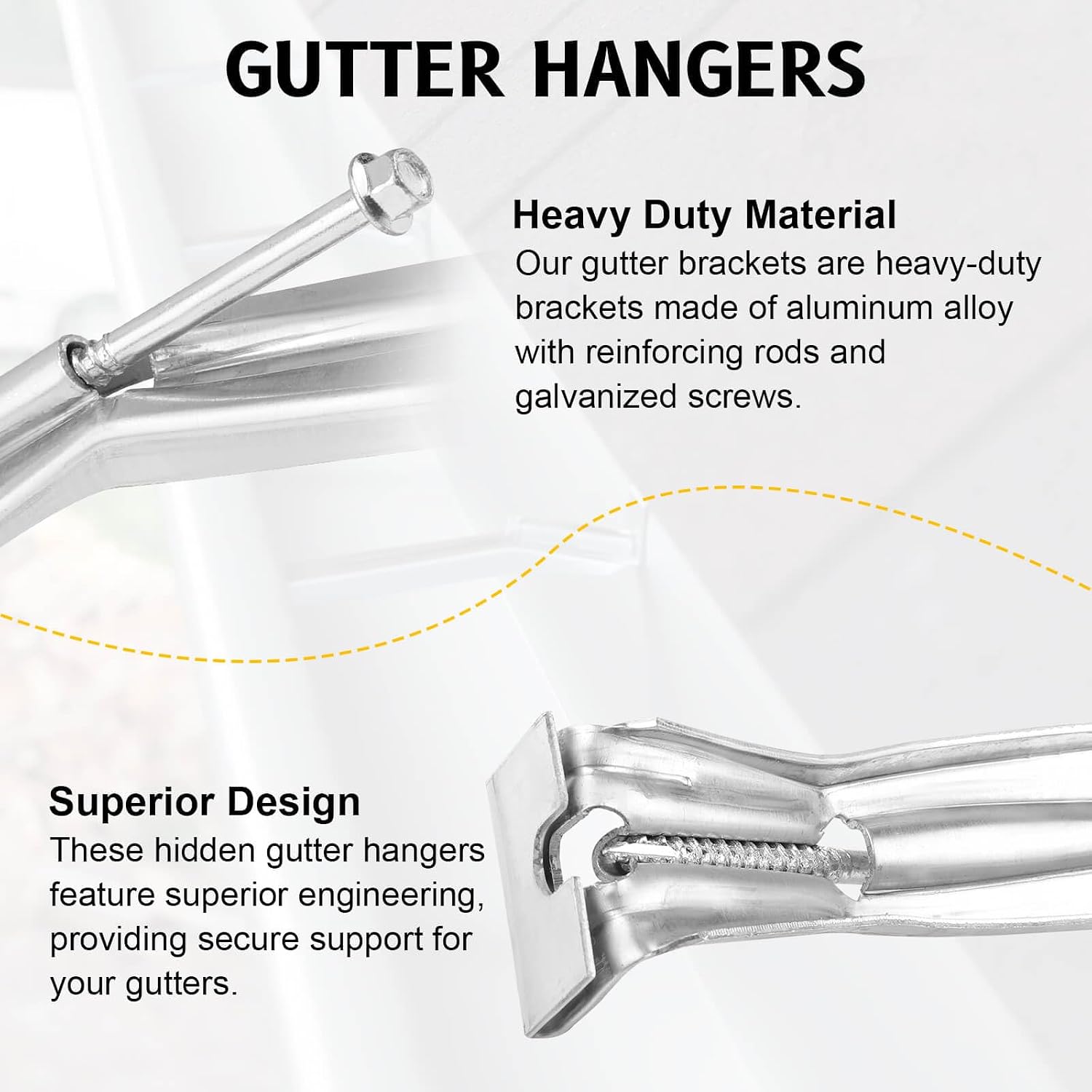 5 inch Gutter Hanger for K Style Aluminum Gutters, 20 Pcs