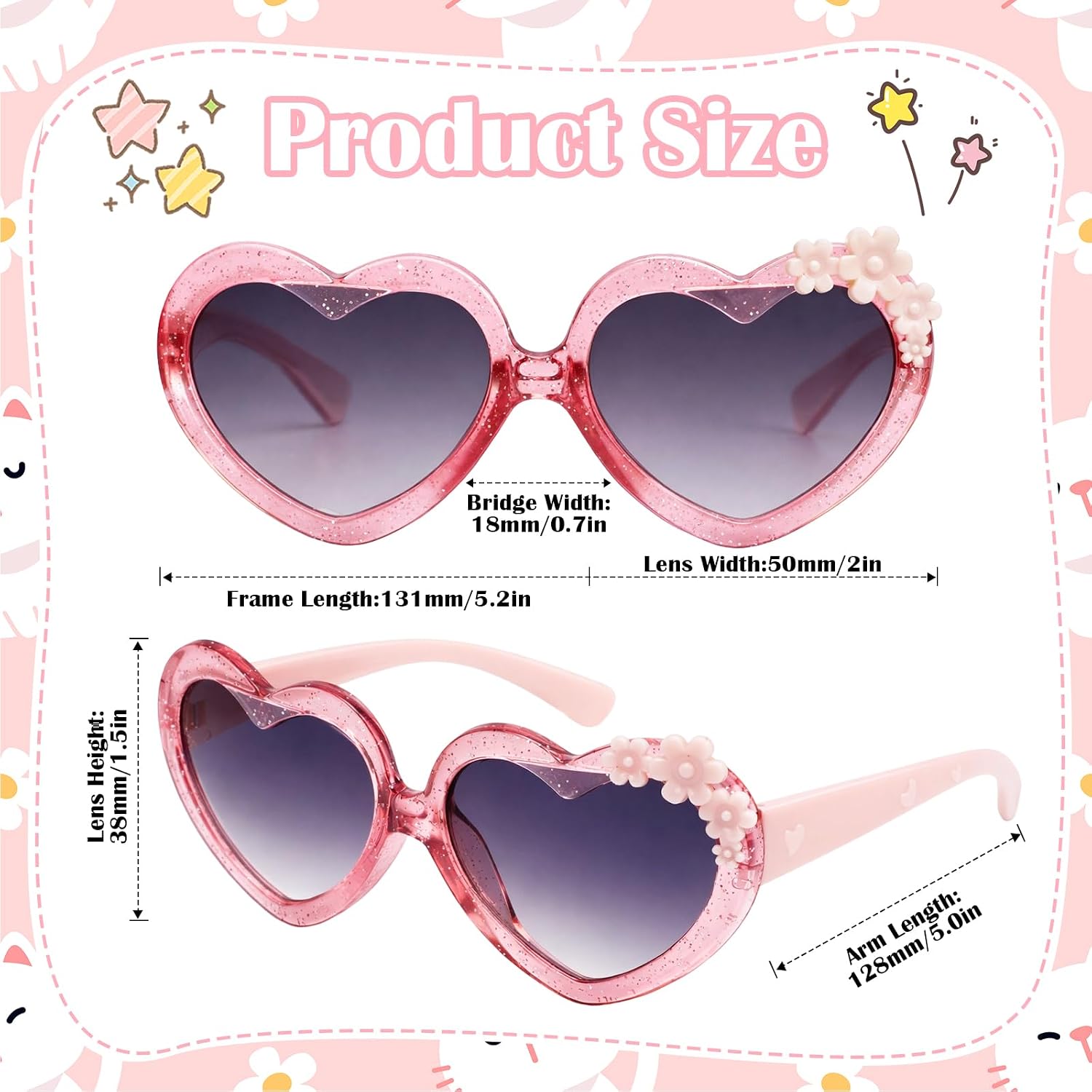 Unicorn Kids Sunglasses with Eyeglass Case, Portable Hard Sunglasses Pouch with Handle UV Protection