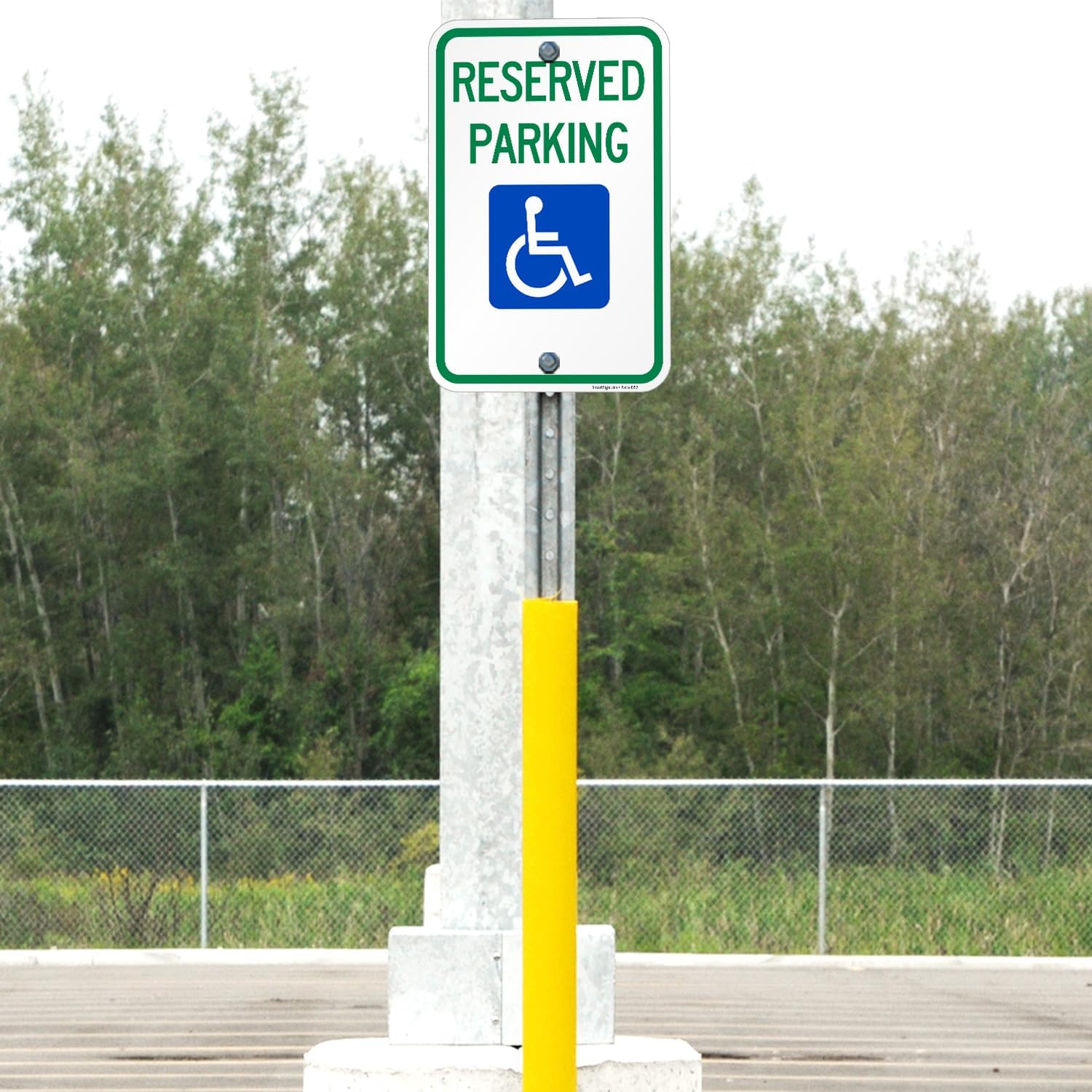 (Pack of 2) 18 x 12 inch Federal Handicap Reserved Parking Sign, 120 mil Aluminum Composite (ACM), Engineer Grade