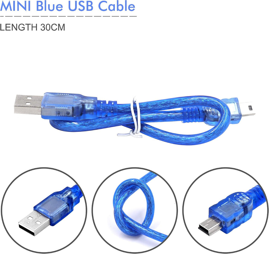 Nano V3.0, Nano Board ATmega328P 5V 16M Micro-Controller Board Compatible with Arduino IDE (Nano x 3 with USB Cable)