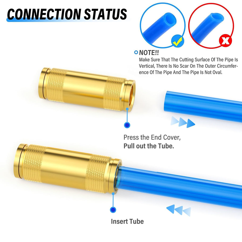 TAILONZ 1Pcs 5/8"OD DOT Straight Push to Connect Fittings