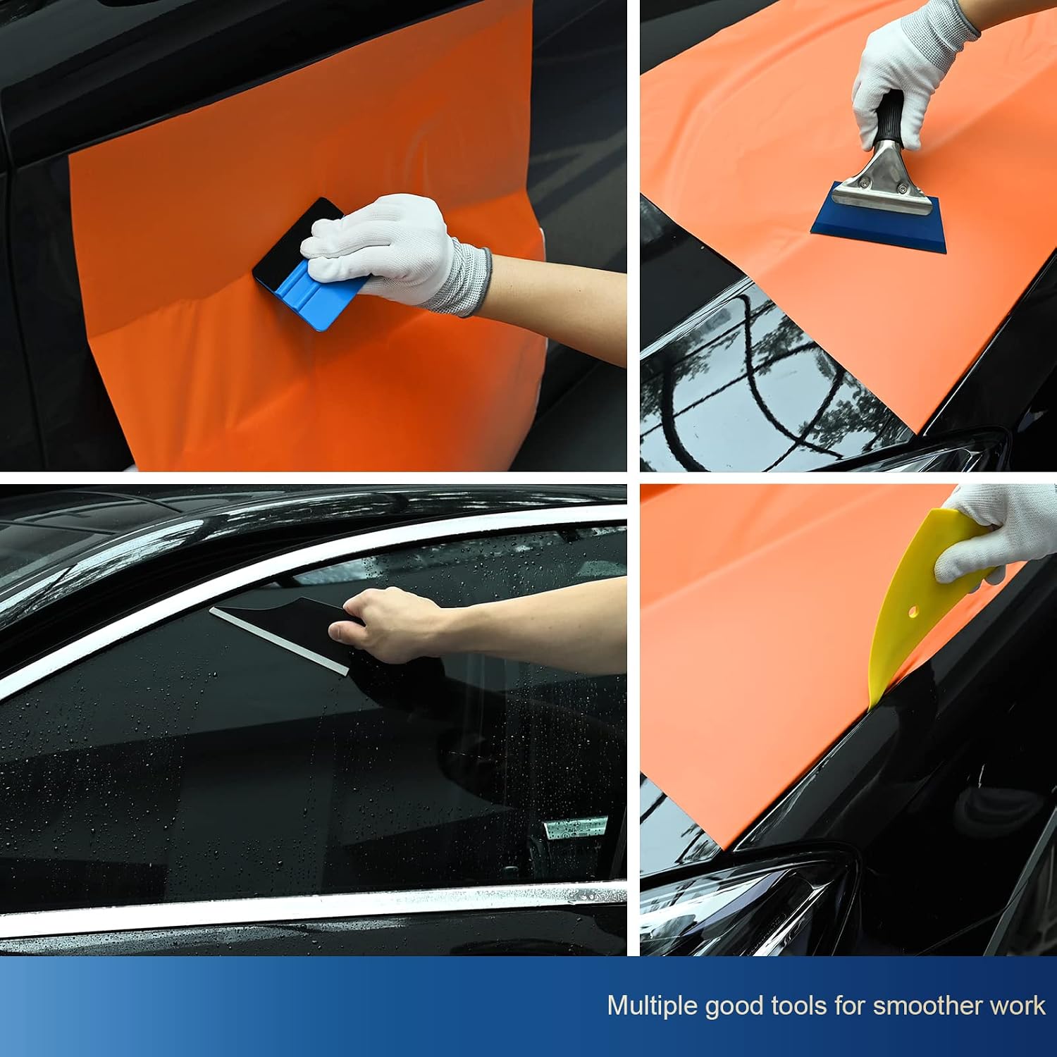 Window Tint Tools Vinyl Wrap Tool Kit With Vinyl Squeegee,Vinyl Wrap Stick,Wrapping Paper Cutter, Utility Knife and