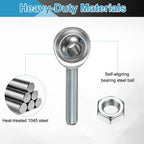 uxcell 2Pcs CM5 Rod End Bearing 5/16" Bore, 5/16-24 UNF RH Male, 1045 Steel