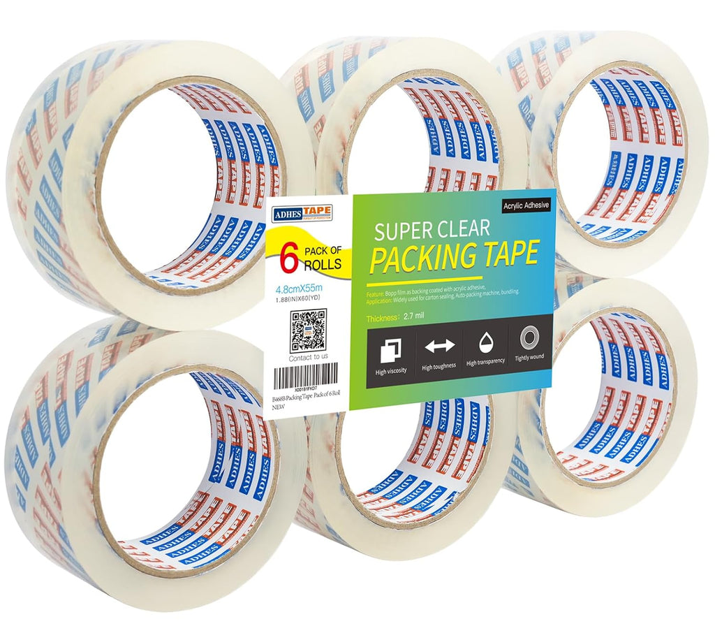 ADHES Packing Tape Shipping Tape Packaging Tape for Moving Boxes Heavy Duty