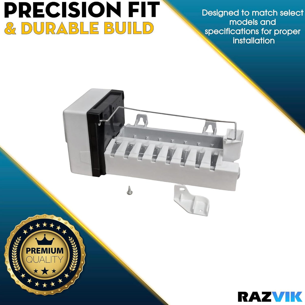 Refrigerator Ice Maker Replacement for Whirlpool WRS315SDHZ01 WRS315SDHZ02 WRS315SDHZ03 WRS315SDHZ04 WRS321CDBM00 WRS321SDHB00 WRS321SDHB01 WRS321SDHB04 WRS321SDHV00
