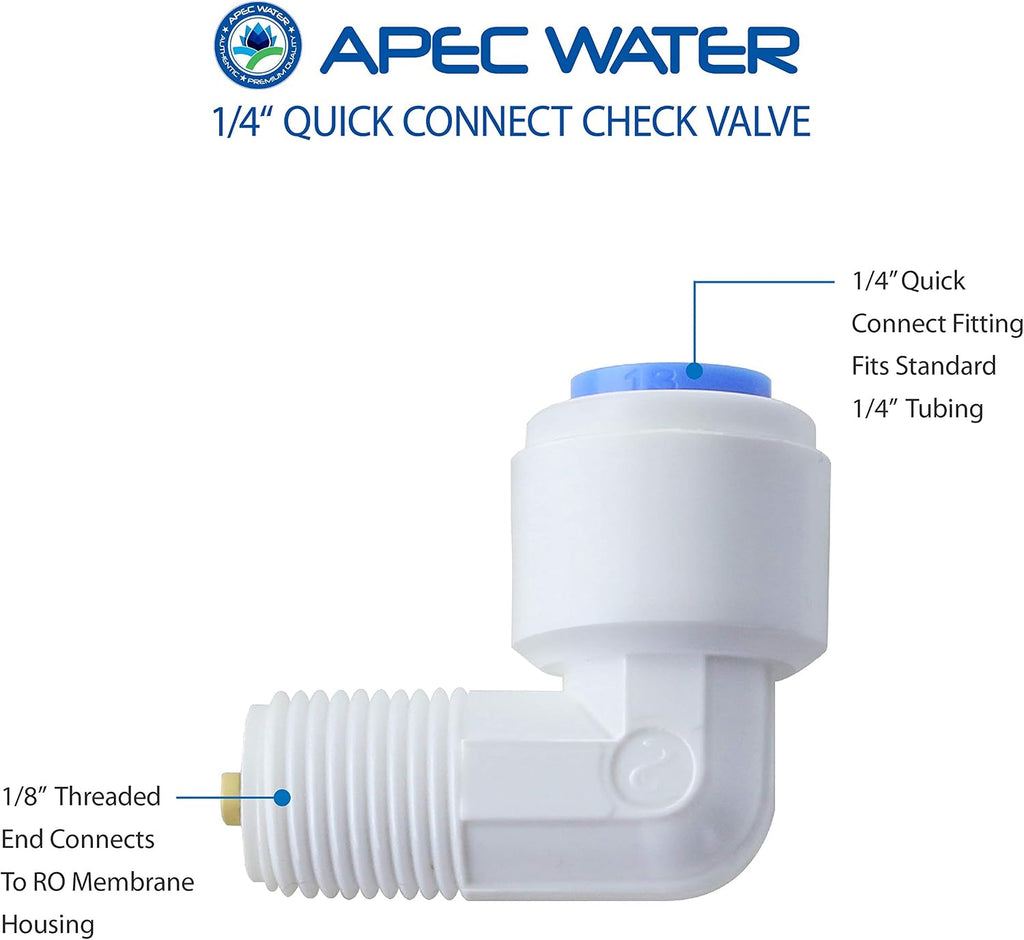 APEC Water Check Valve Replacement Part, 1/4" Quick Connect