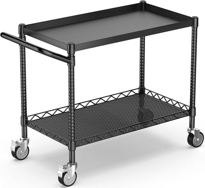 Utility Tool Cart with Wheel, 45In Large Rolling Utility Carts with Handle