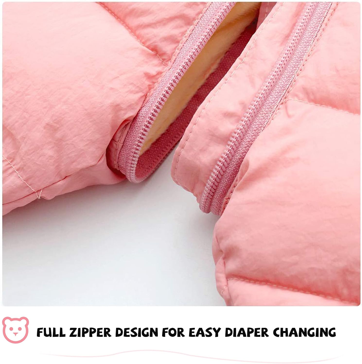 Baby Clothes Cute Infant Toddler Snowsuit Warm Newborn Boy Girl Winter Coats Hooded Zip Jumpsuit