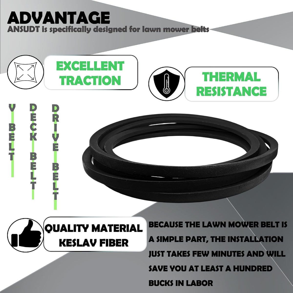 7200839 Deck Belt for Ariens Edge 52" Zero-Turn Mower