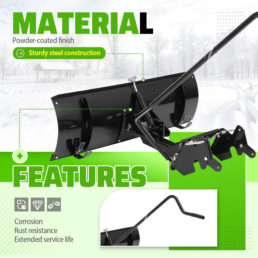 46" Black Snow Blade Plows Attachment Compatible with Columbia, Troy-Bilt, Remington, Yard-Man and Yard Machines