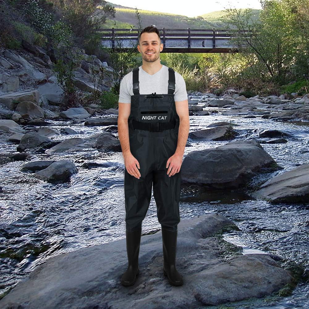 Fishing Waders for Men Women Waterproof Hunting Chest Wader with Bootfoot Belt Breathable Lightweight Size 6 to 14