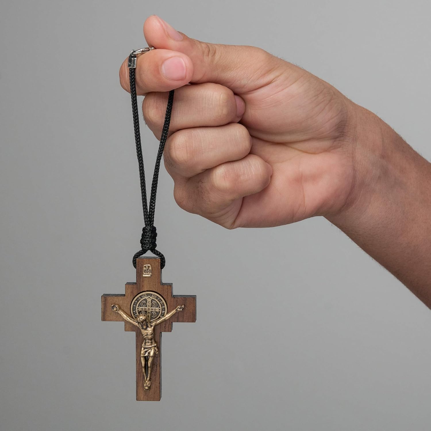 Car Rearview Mirror Rosary (St Benedict Crucifix)