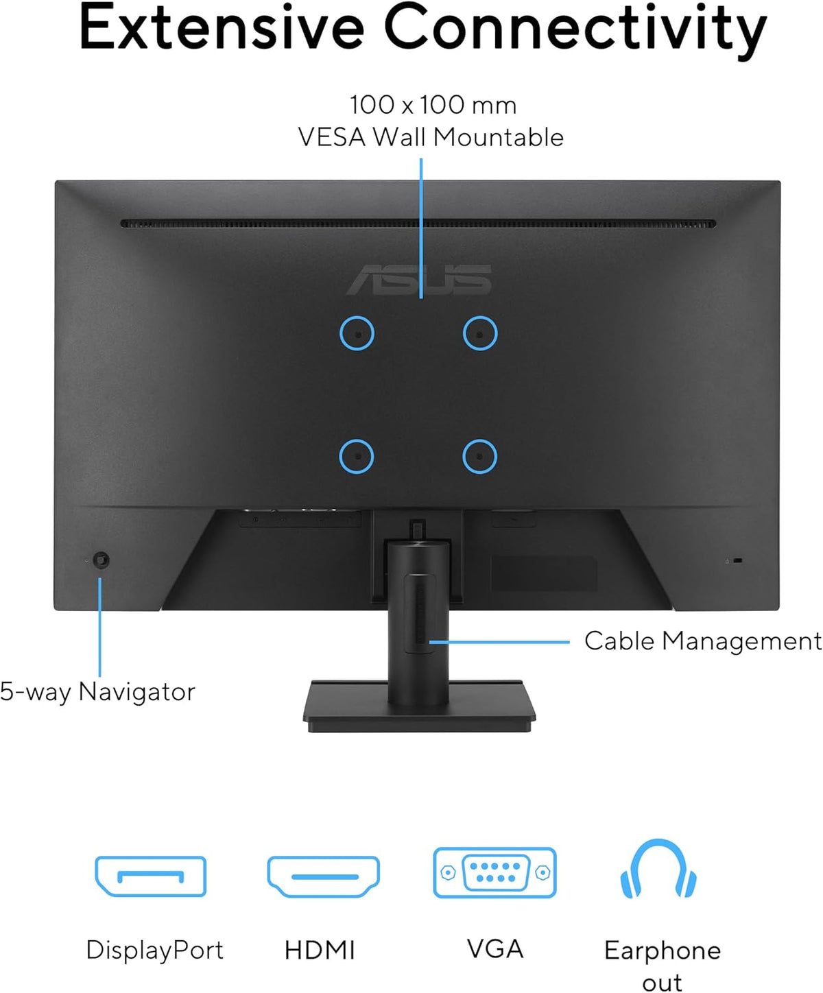 24” 1080P Computer Monitor (VA249QG) – IPS, Full HD, 120Hz, 1ms, Adaptive-Sync, 99% sRGB, Speakers, HDMI