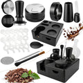 51mm Espresso Accessories Kit – 26PCS Tamping Station, Tamper, WDT Tool, Distributor, Dosing Funnel, Puck Screen, Air