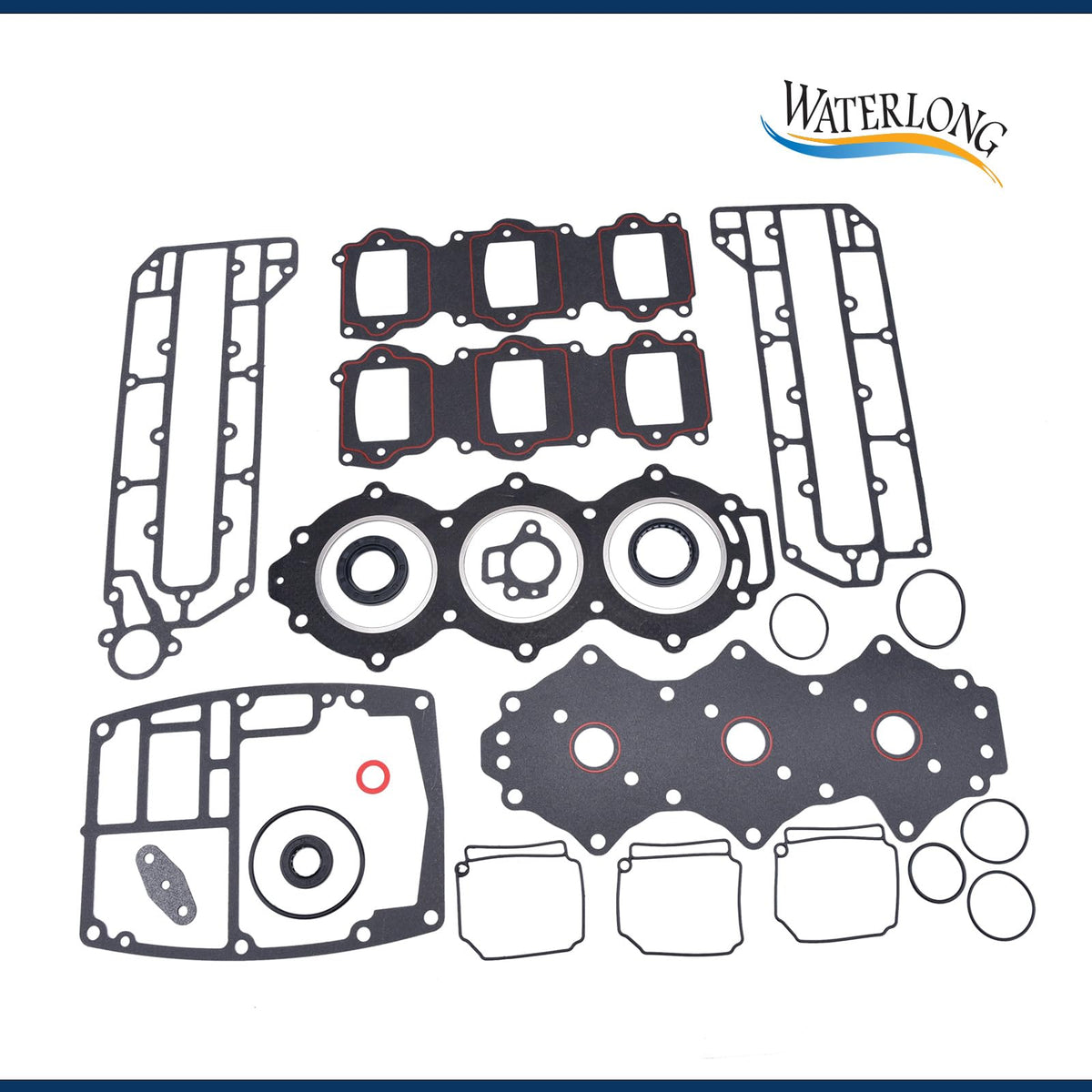 WATERLONG 6H3-W0001-02 Power Head Gasket Kit Replace for Yamaha Outboard 60HP 70HP 1994-2009 2 Stroke