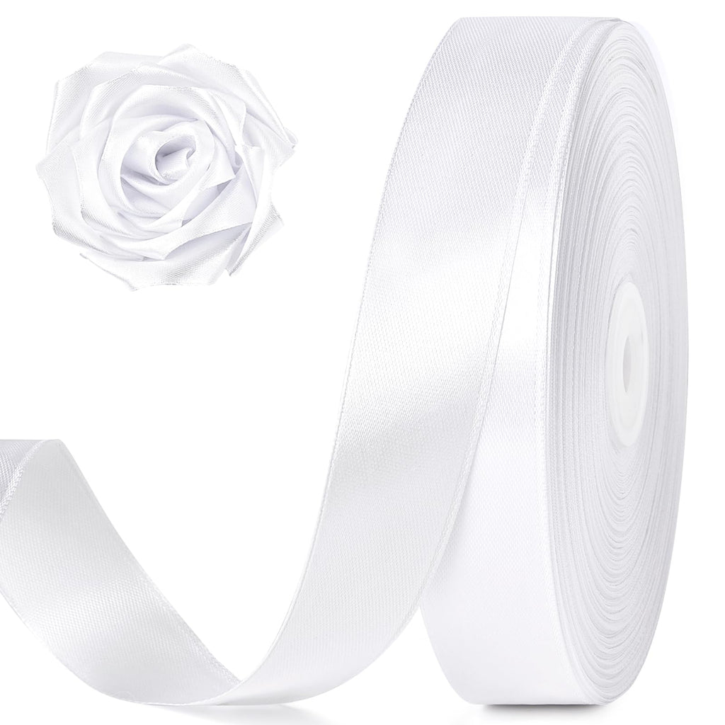 White Satin Ribbon 1 Inch x 100 Yards