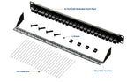iwillink Patch Panel 24 Port, Cat6 Patch Panel UTP 19-Inch with Back Bar