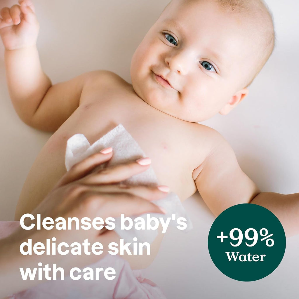 ATTITUDE Baby Water Wipes, EWG Verified, Safe for Newborns, Unscented & Fragrance-Free, 99% Water, Gentle &