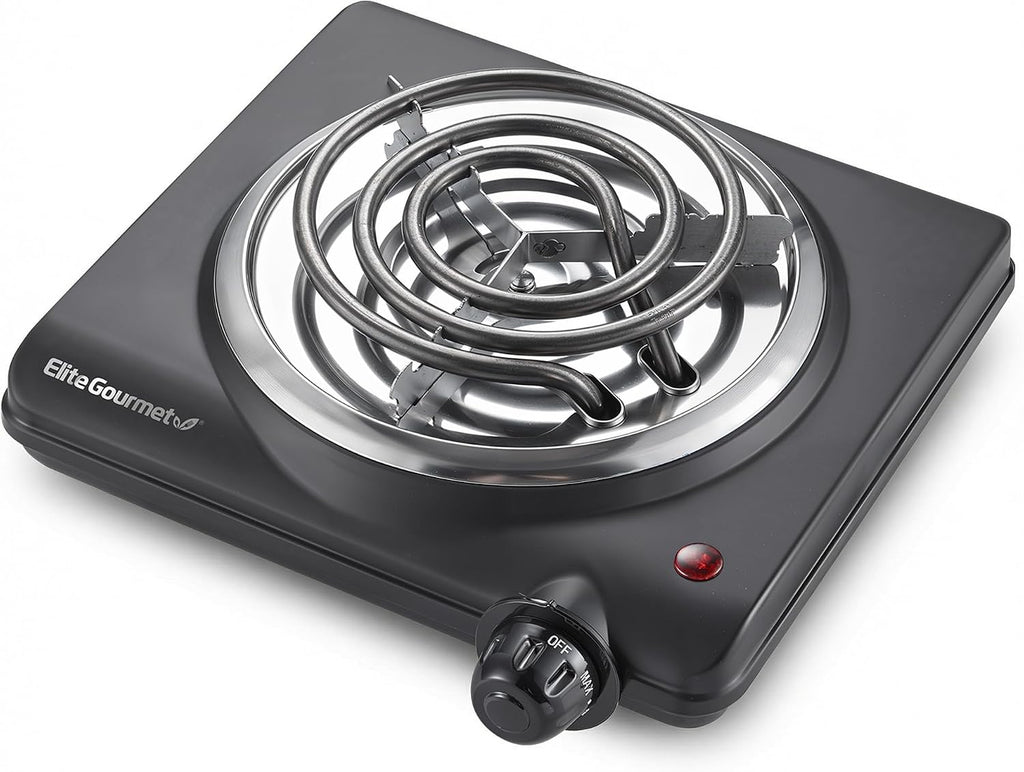 ESB100B Single Coiled Burner Hot Plate, Countertop, Black
