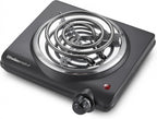 ESB100B Single Coiled Burner Hot Plate, Countertop, Black