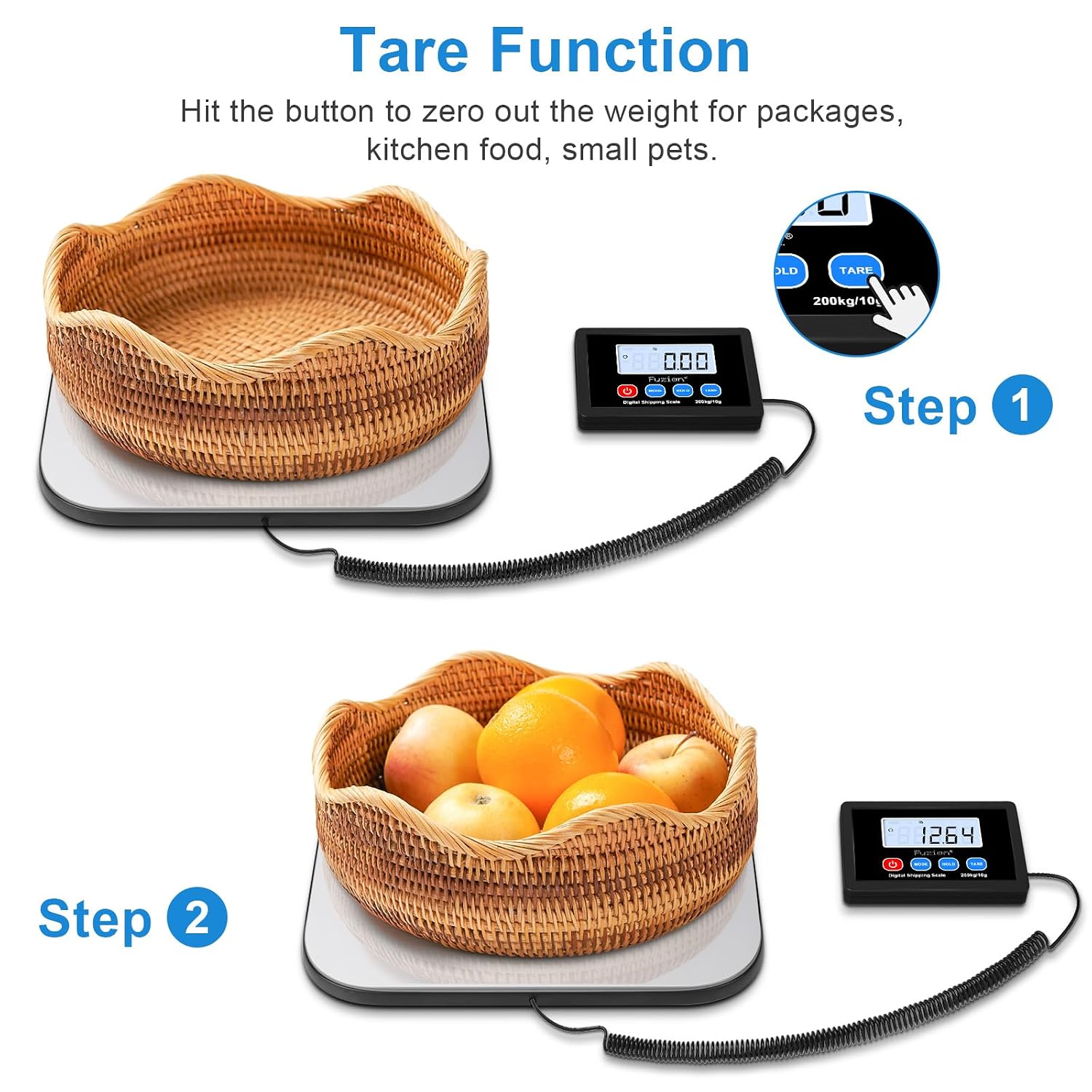 Shipping Scale, 440LB x 10g Postal Scale - LiftX, Hold/Tare Function | High Accuracy, Easy Use, Digital Postal