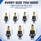 7 Rivet Nut Pliers & 70 Press-in Nuts Tool Kit for M3 to M12 Installation