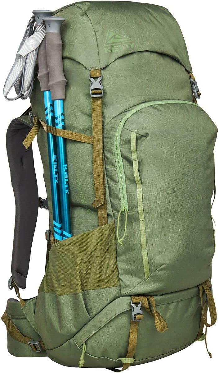 Kelty Asher Backpack, Daypack to Multi-Day Backpacking Capacity, Hiking, Lightweight Travel Pack, Internal Frame (65L