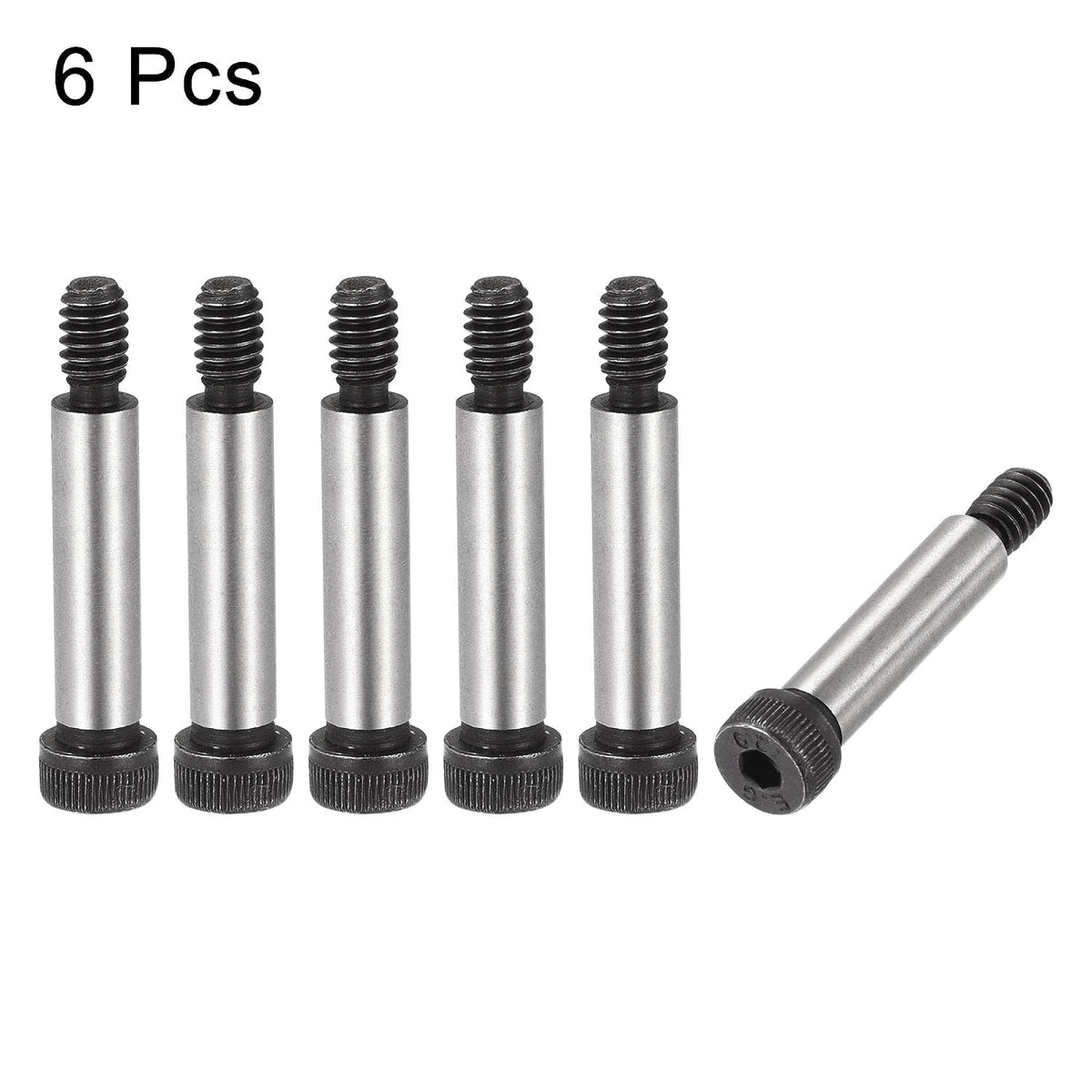uxcell Alloy Steel Hexagon Socket Head Shoulder Screws Bolts, 1-1/4" Shoulder Length, 5/16" Shoulder Dia, 1/4-20 Thread, 6pcs