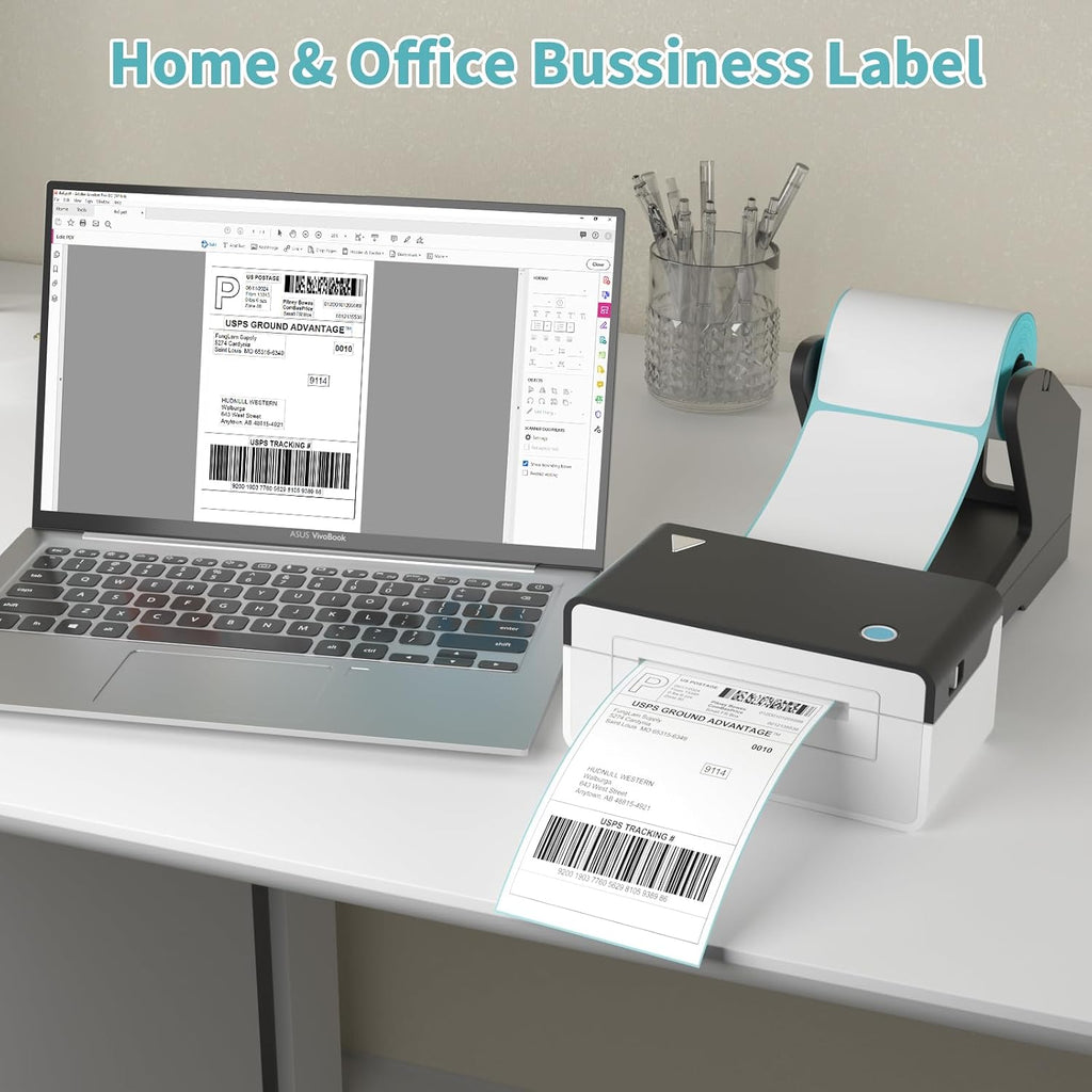 2 Rolls 4x6 Direct Thermal Printer Labels 500 Shipping Labels Compatible with Zebra, Rollo Label Printer, Peforated