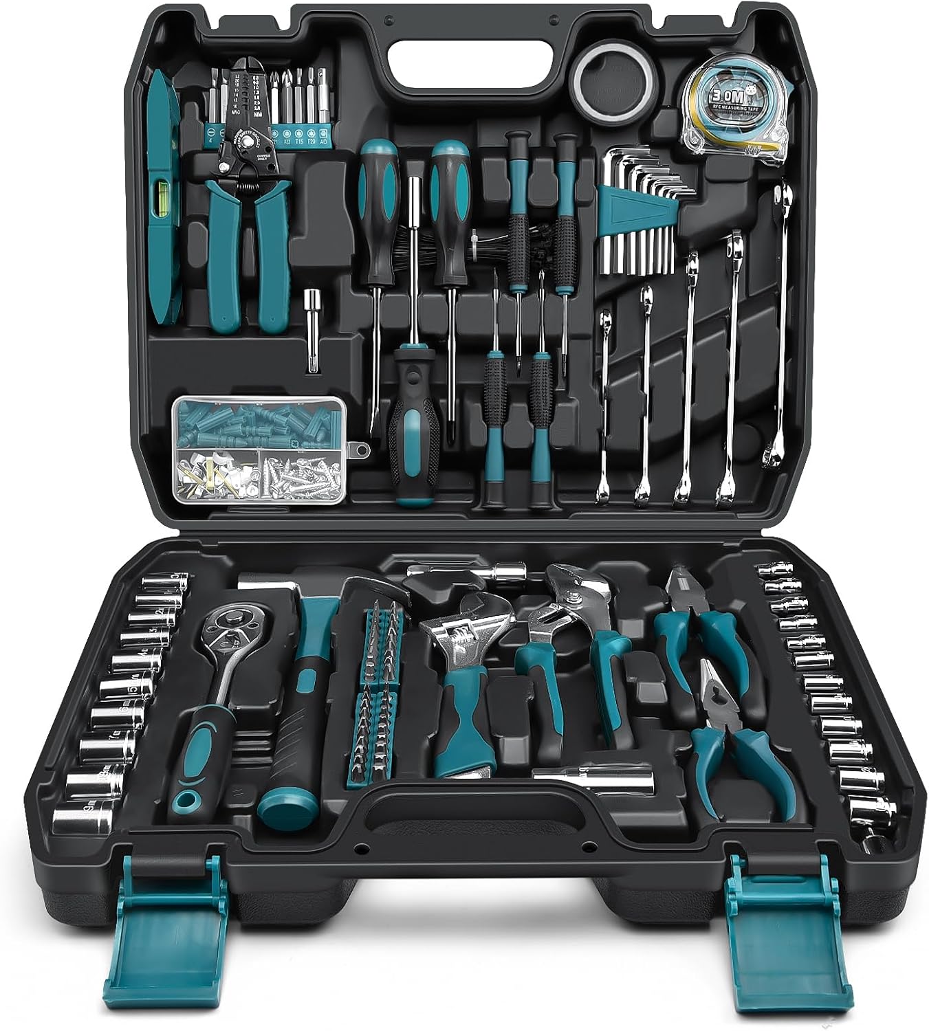 Home Tool Kit 281-PCs - Portable Complete Basic Repair General Hand Tool Sets for Men Women - Full Tool Set with