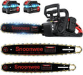 2100W Battery Powered Chainsaw for Storm Cleanup, 18 and 16-Inch Interchangeable Bars, 42V Max Cordless Electric