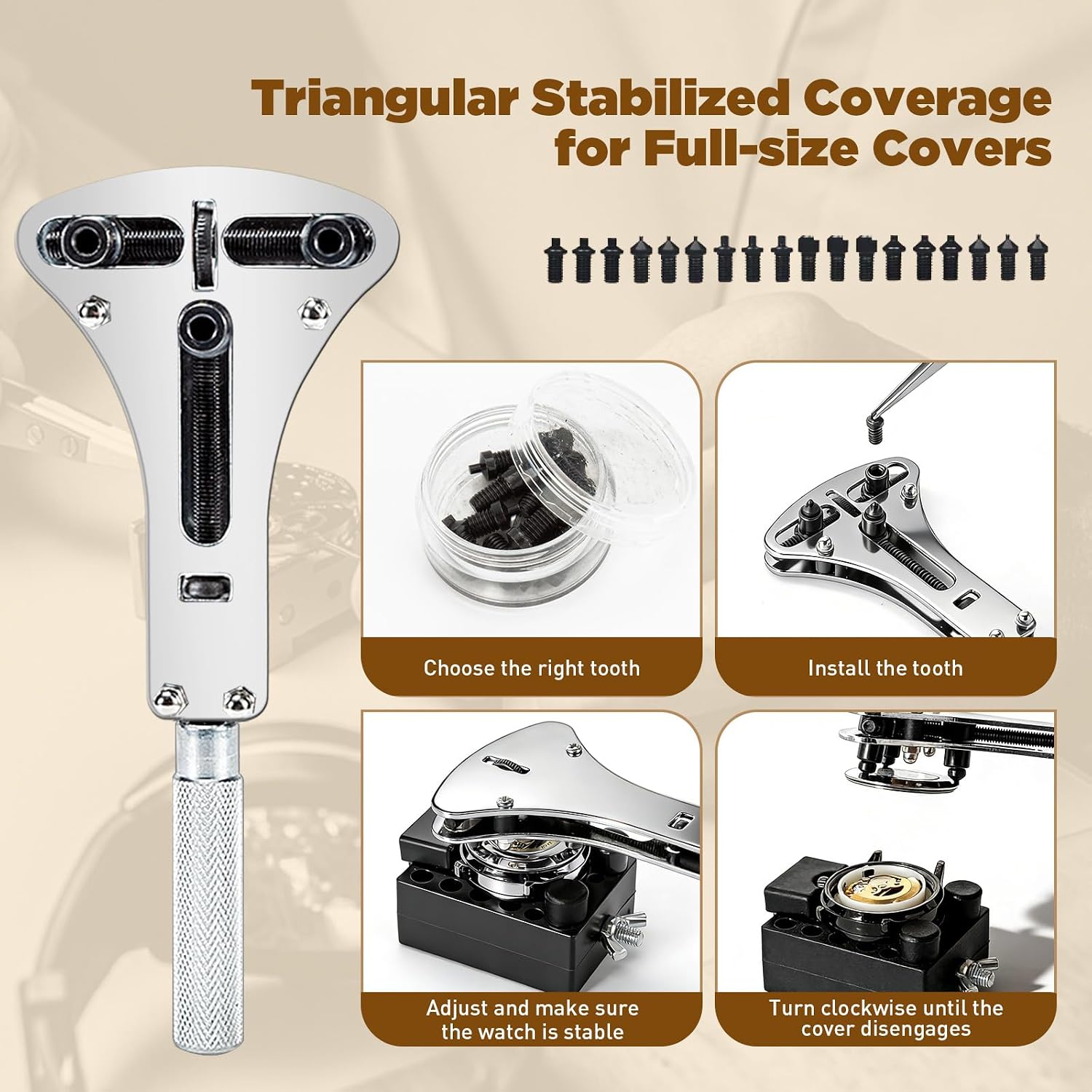 【Combination Version】Eventronic Watch Repair Tool Kit + Watch Press Tool 154PCS, Professional Watch Link Removal Kit