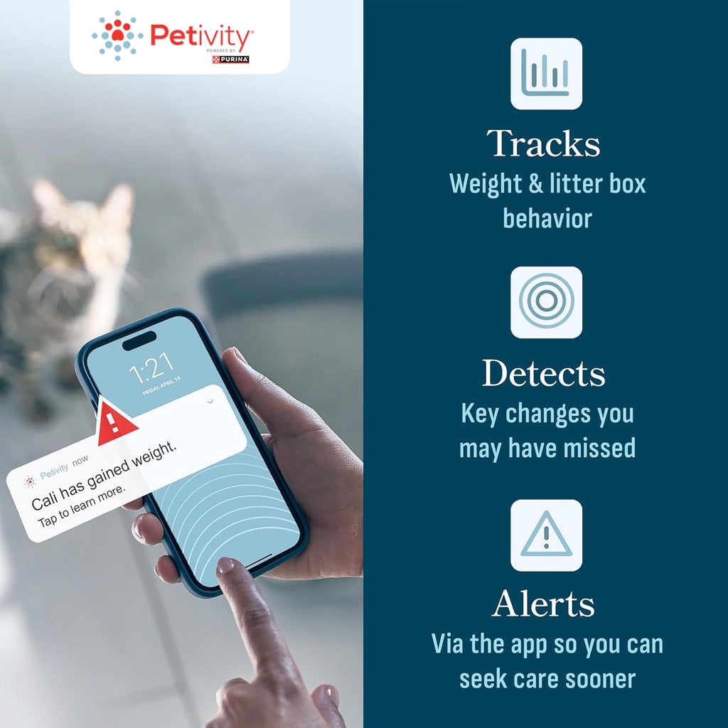 Purina Petivity Smart Litter Box Monitor Cat Weight Scale & Health Tracker - Monitor Litter Habits, Track Weight