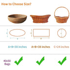 40x50 In Extra Large Clear Cellophane Bags for Gift Baskets, 10Pcs