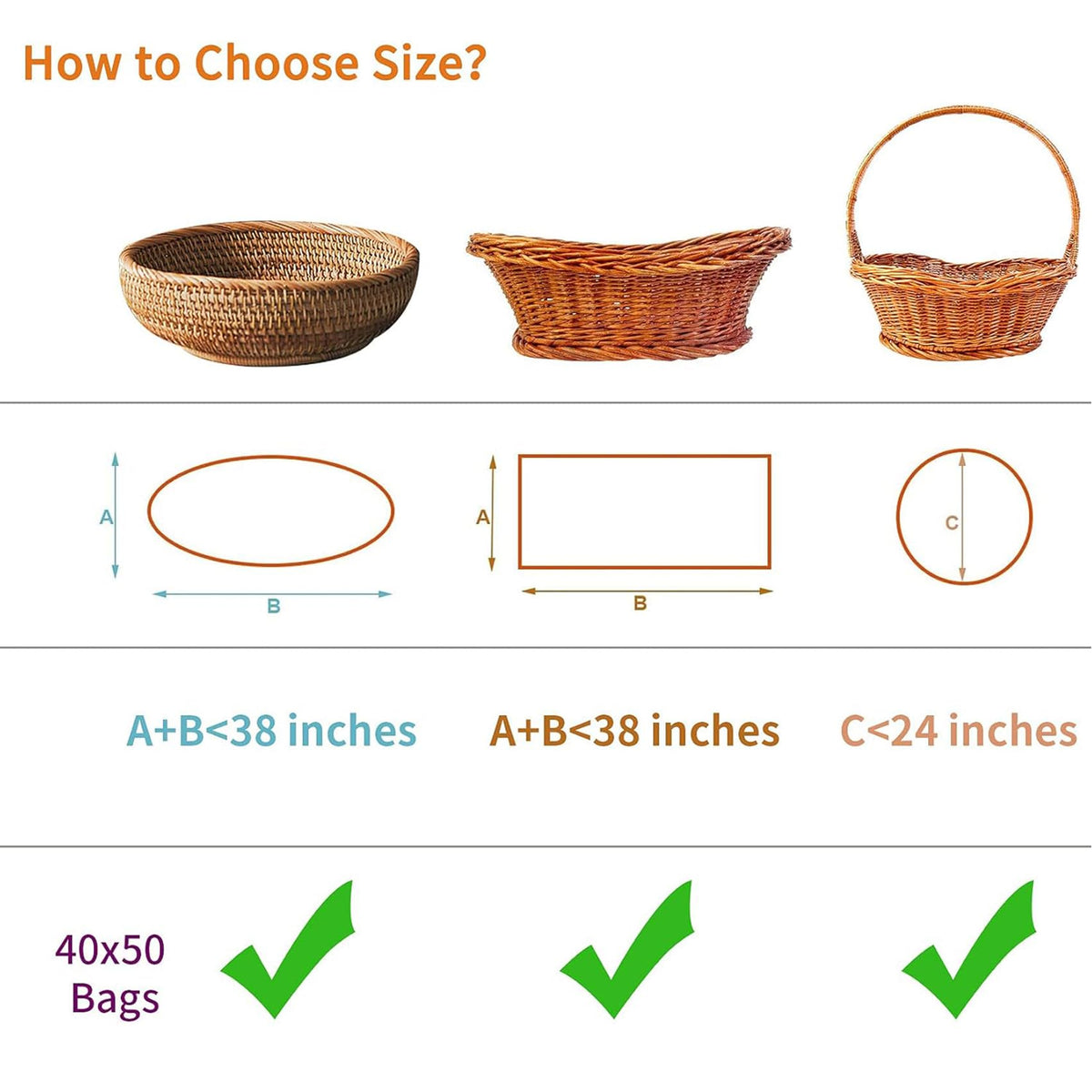 40x50 In Extra Large Clear Cellophane Bags for Gift Baskets, 10Pcs