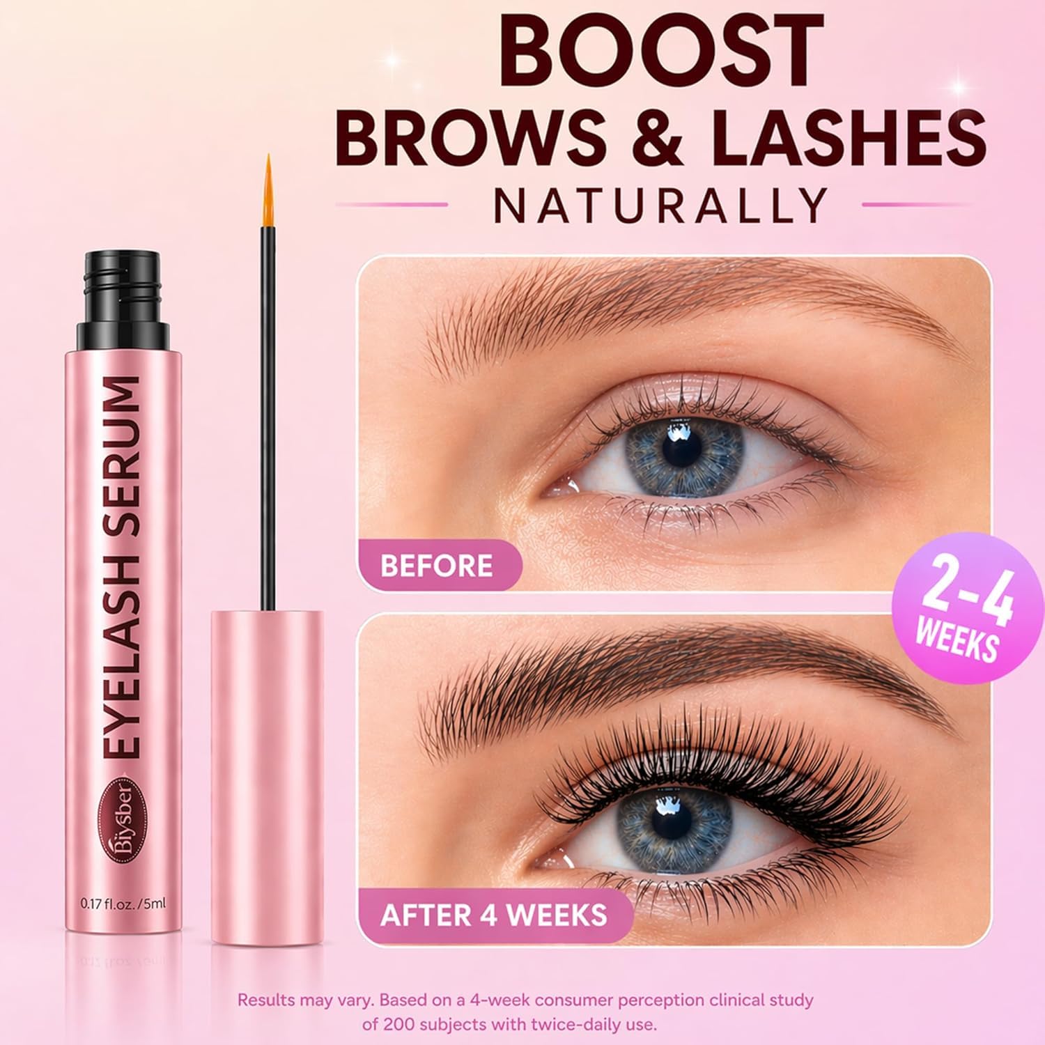 Lash Serum for Eyelash Growth: Premium Eyelash Growth Serum with Advanced Formula to Boost Longer Fuller and Thicker
