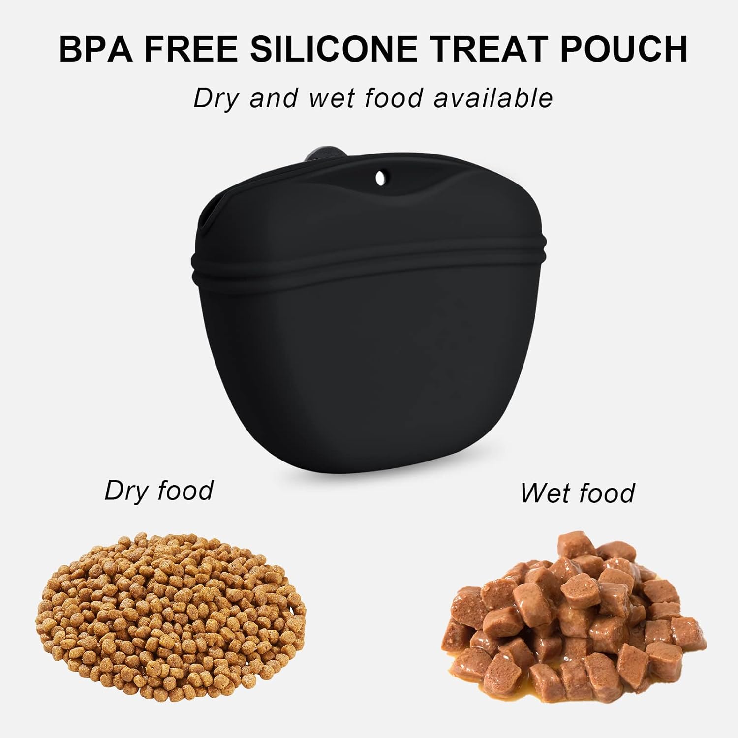 Dog Clicker Training Kit,Silicone Dog Training Treat Pouch and Dog Clickers,Dog Treat Bag with Clicker Training for