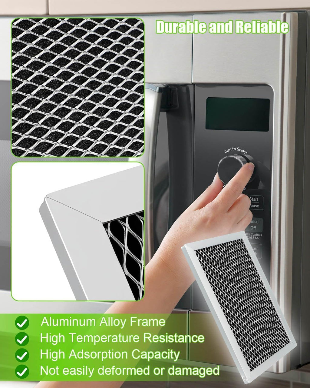 Microwave Charcoal Filter Fit for GE JVM3160DF8BB JVM3160DF8CC