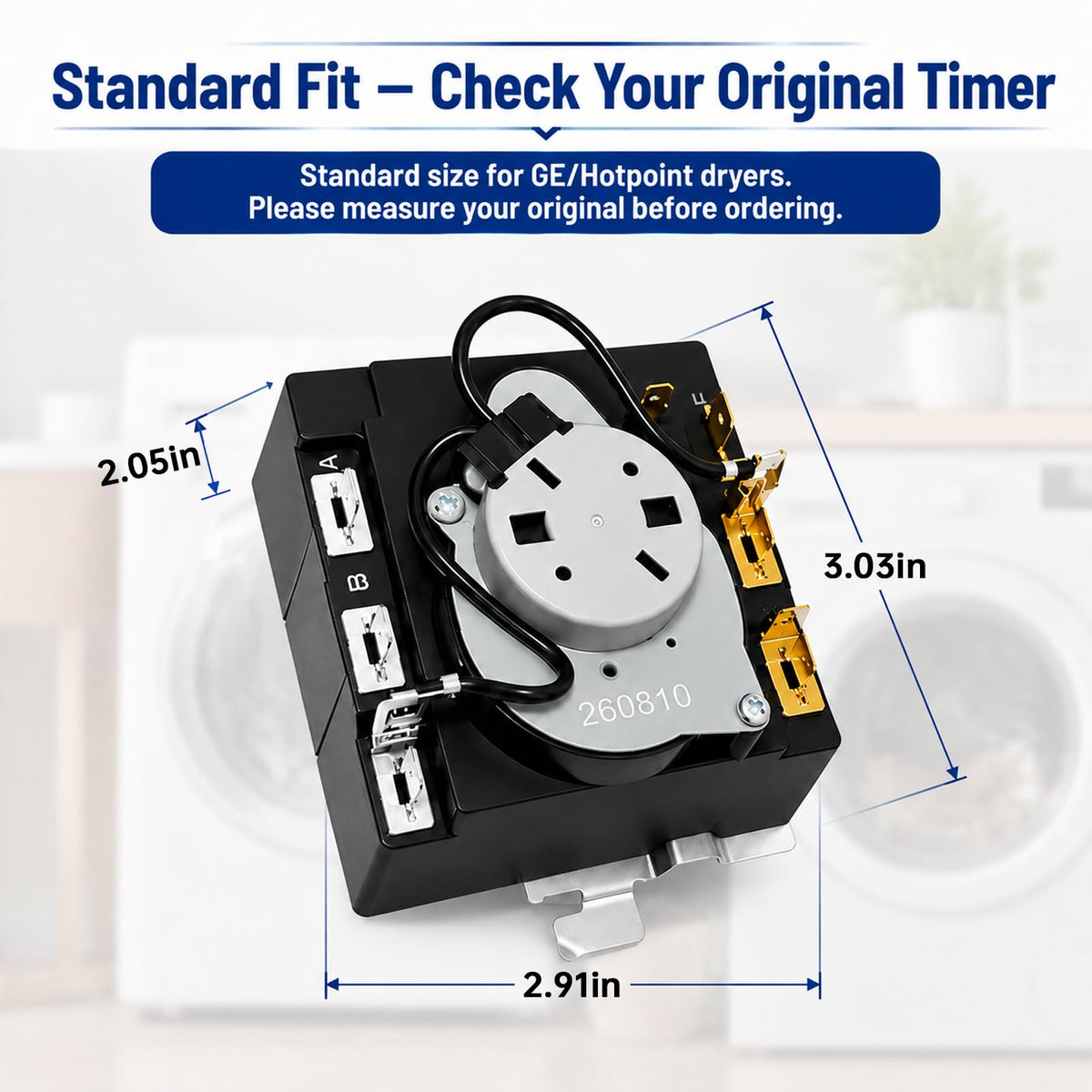 Upgraded Dryer Timer WE04X25586 Compatible TMD1CM33, Electric